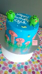 Cute Frog Themed Cake Buttercream Kids Birthday Cake Always Time For Cake Melbourne Cakes Two Frogs Sitting